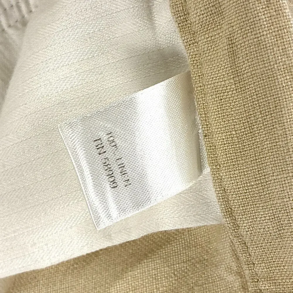 Murano Pants Mens 34x30 Beige Linen Button Fly Preppy Hamptons Summer Beach
